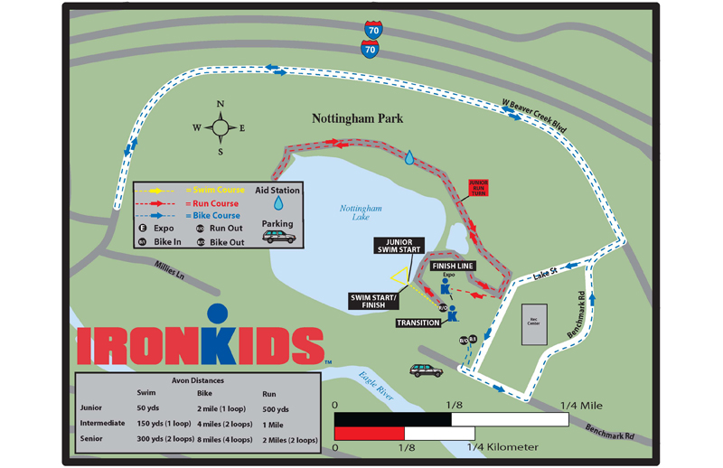 IRONKIDS TRIATHLON MAP 2009