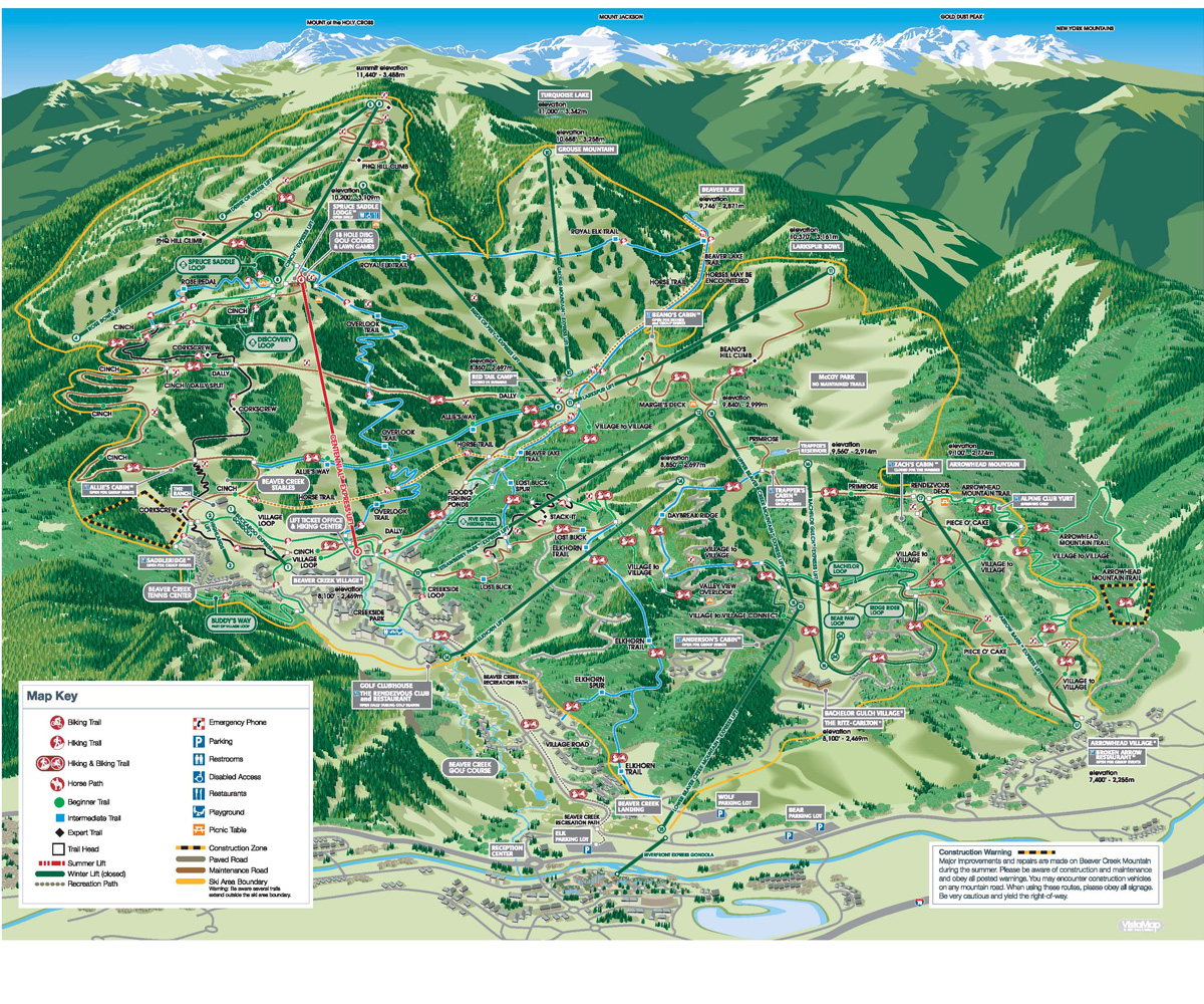 Beaver Creek Summer Trail Map 2010