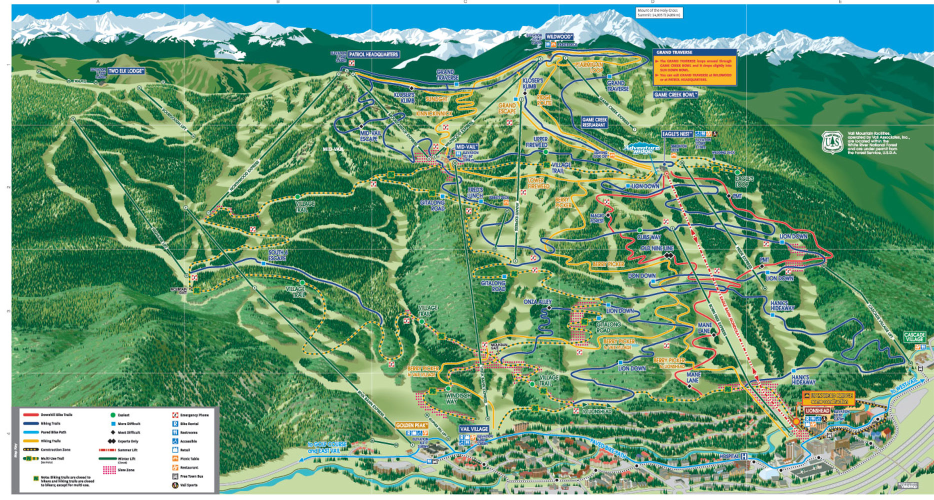 Vail 2009 Summer Trail Map